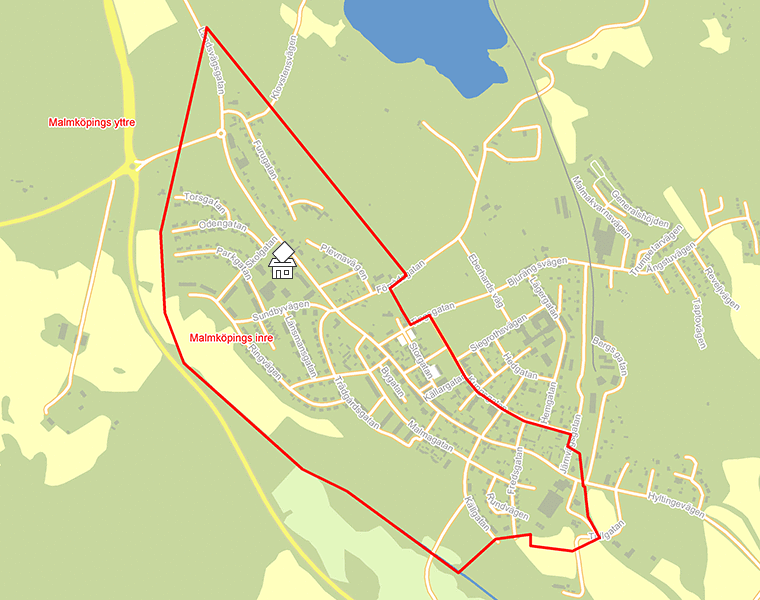 Karta över Malmköpings inre