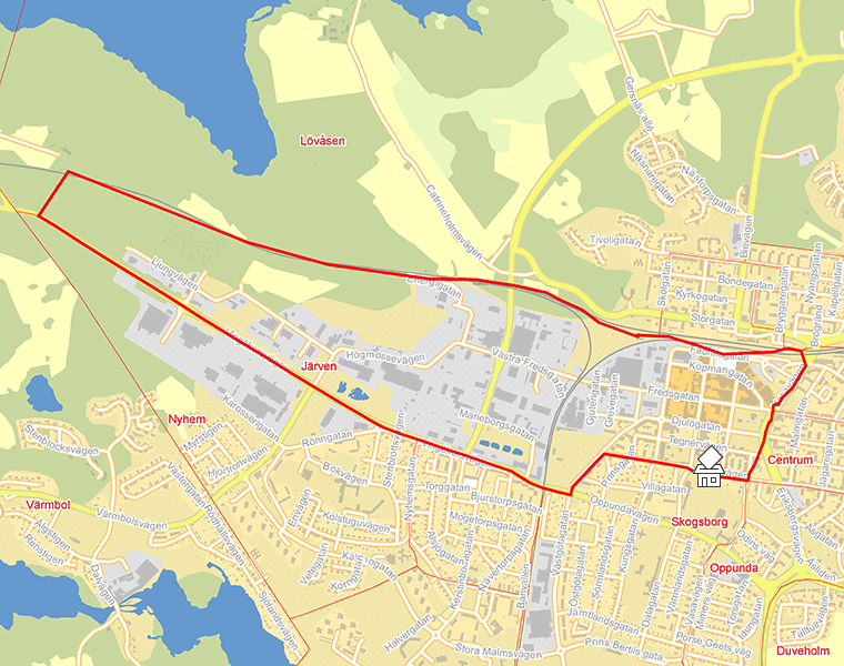 Karta över Järven