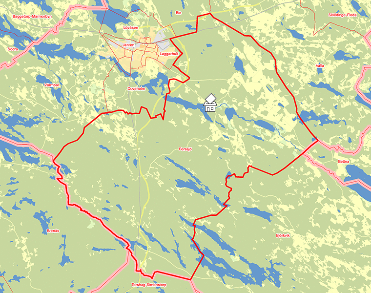 Karta över Forssjö