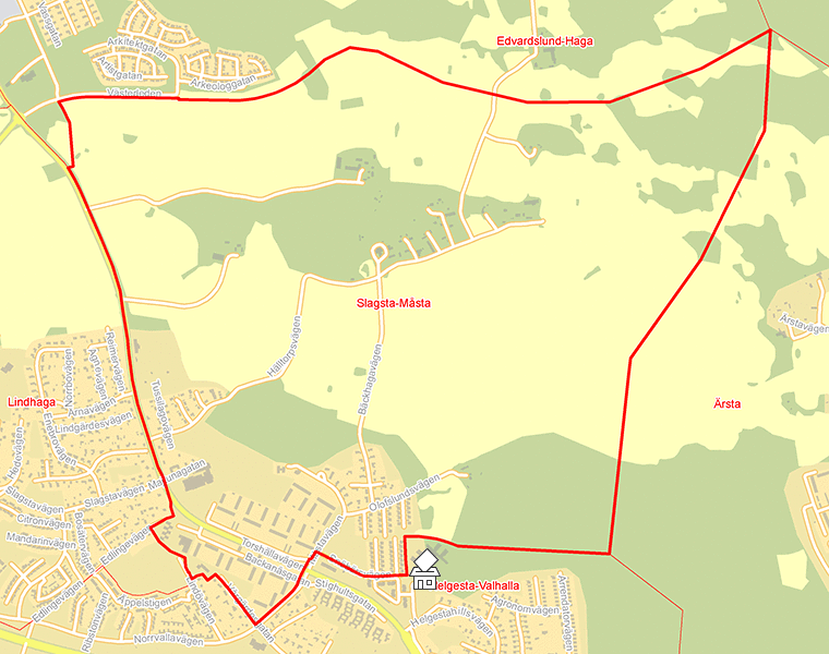Karta över Slagsta-Måsta