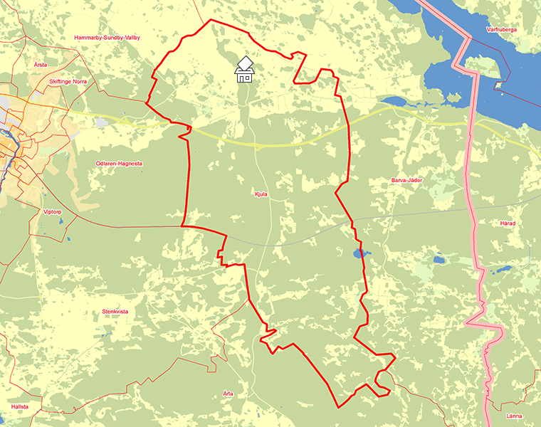 Karta över Kjula
