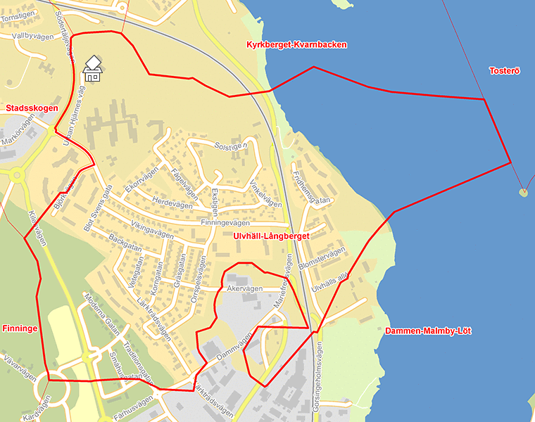 Karta över Ulvhäll-Långberget
