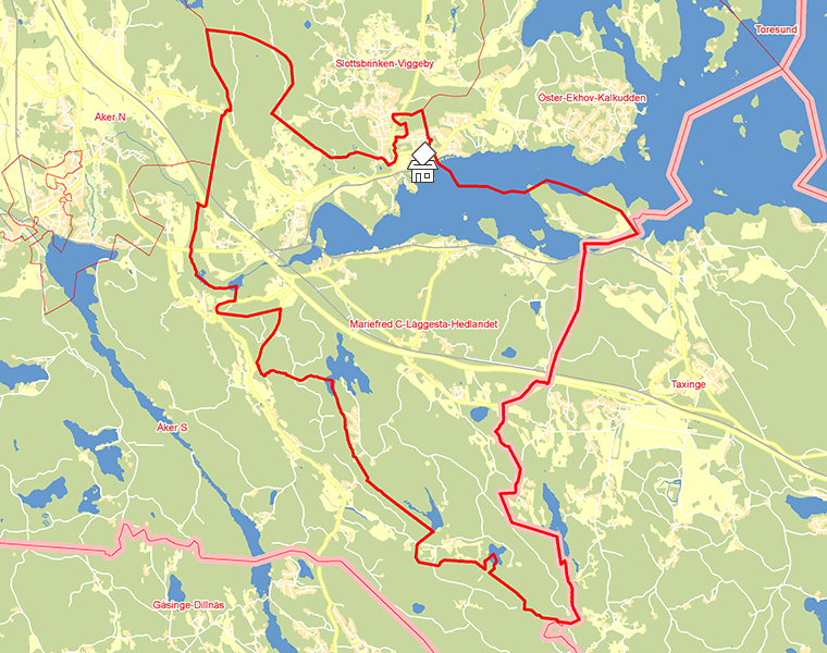 Karta över Mariefred C-Läggesta-Hedlandet