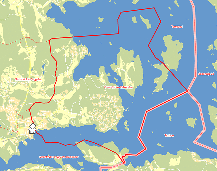 Karta över Öster-Ekhov-Kalkudden