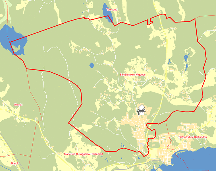 Karta över Slottsbrinken-Viggeby