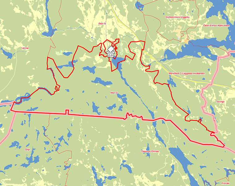 Karta över Åker S