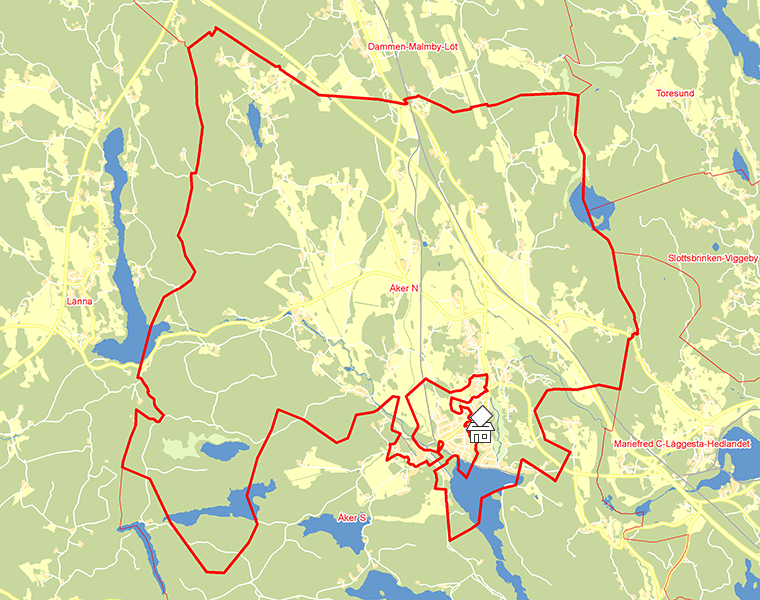 Karta över Åker N