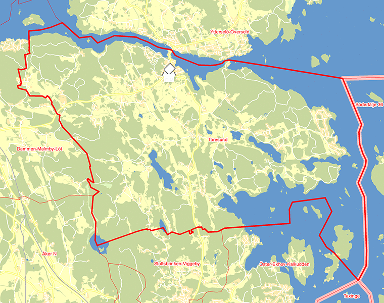 Karta över Toresund
