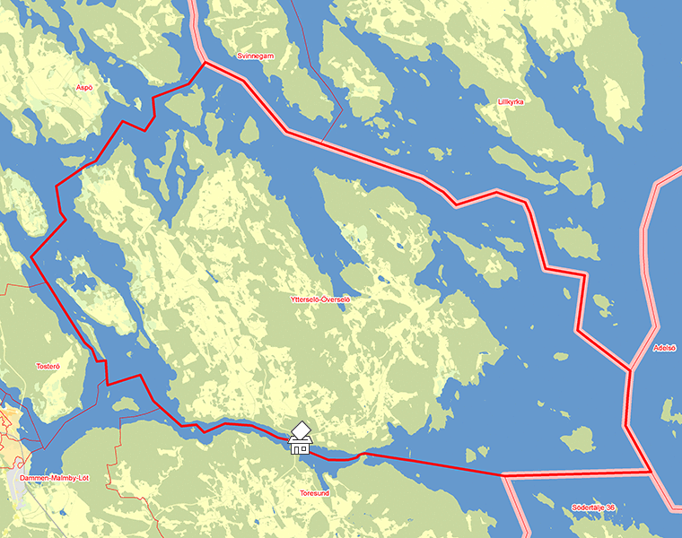 Karta över Ytterselö-Överselö
