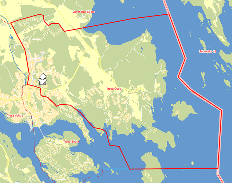 Karta över Trosa Östra