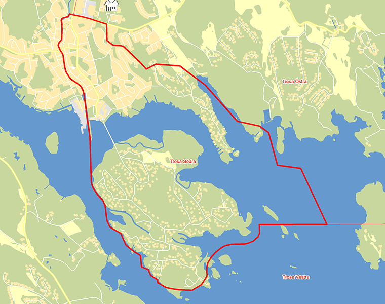 Karta över Trosa Södra