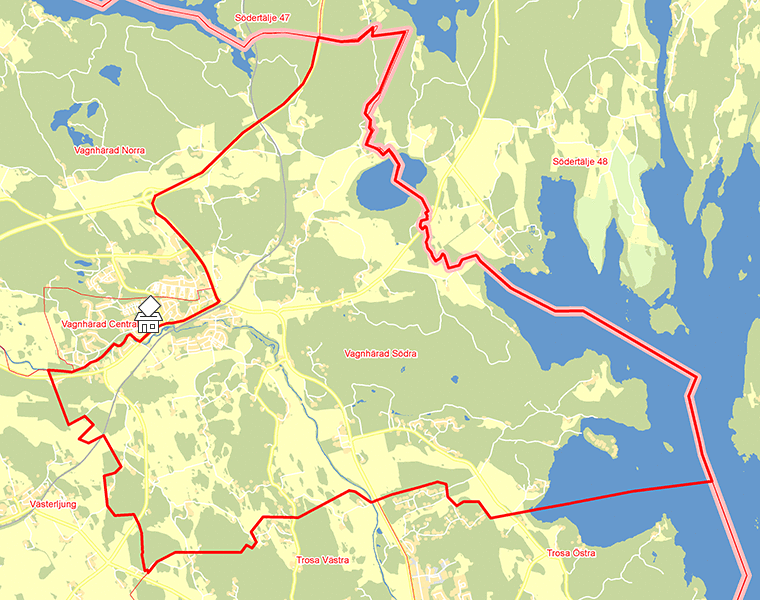 Karta över Vagnhärad Södra