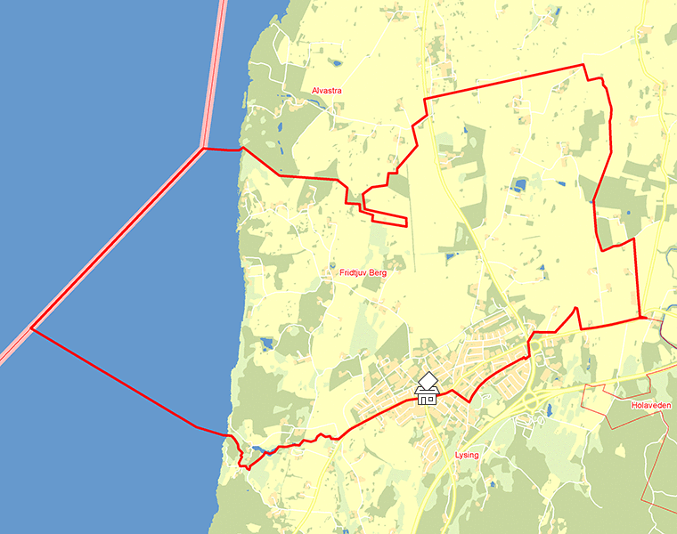 Karta över Fridtjuv Berg