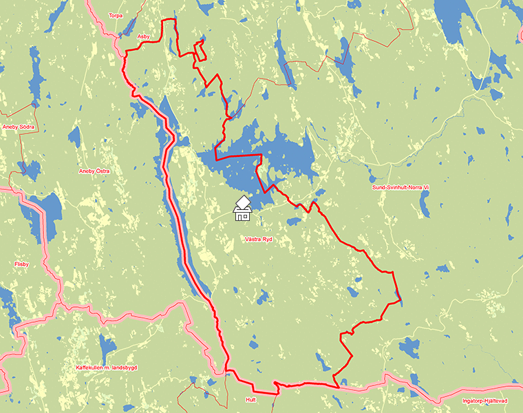 Karta över Västra Ryd