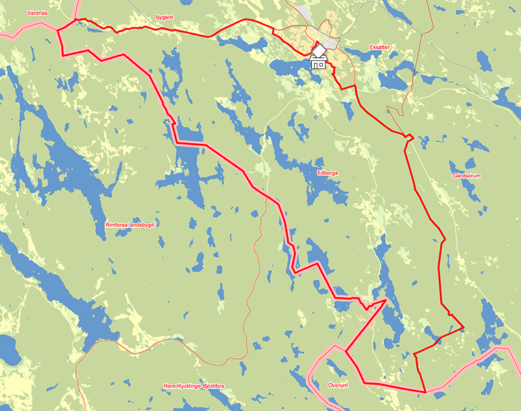 Karta över Edberga