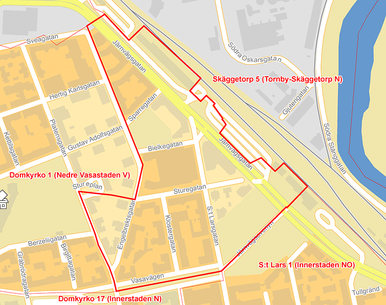Karta över Domkyrko 5 (Nedre Vasastaden Ö)
