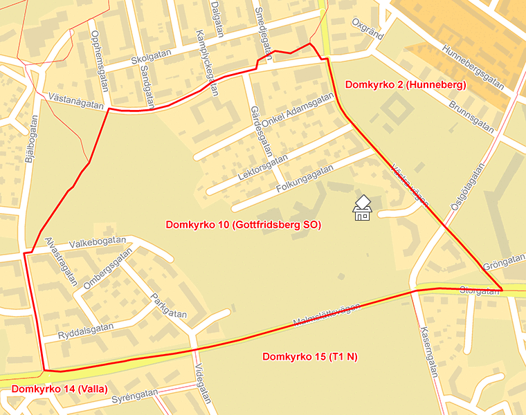 Karta över Domkyrko 10 (Gottfridsberg SO)