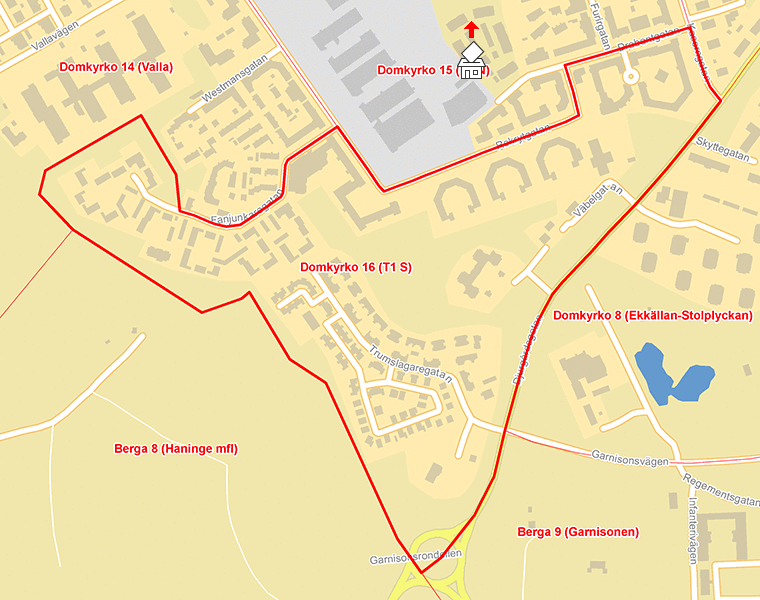 Karta över Domkyrko 16 (T1 S)