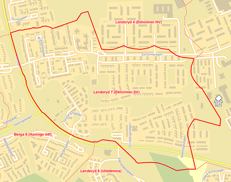 Karta över Landeryd 7 (Ekholmen SV)