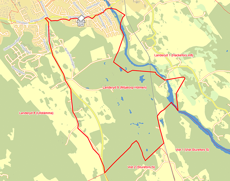 Karta över Landeryd 9 (Möjetorp-Holmen)