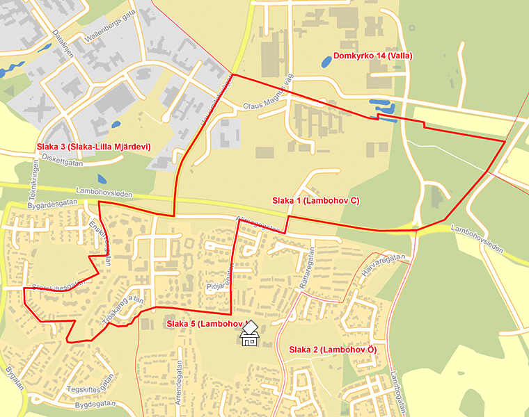 Karta över Slaka 1 (Lambohov C)