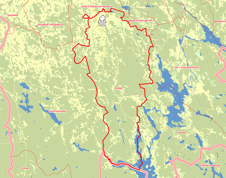Karta över Skeda