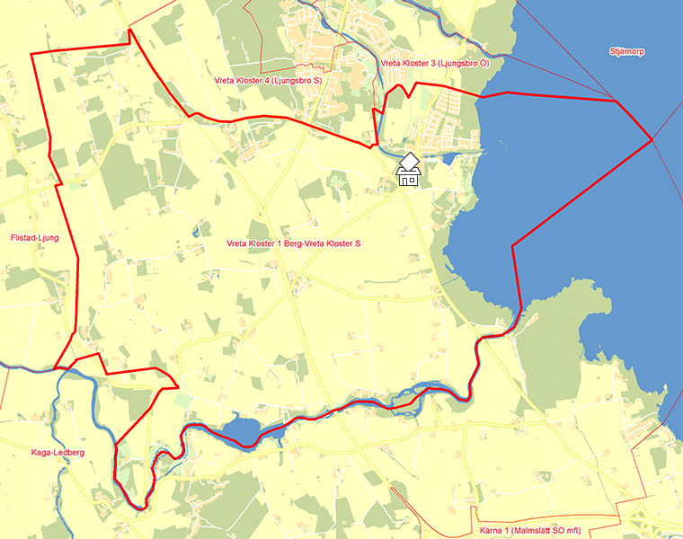 Karta över Vreta Kloster 1 Berg-Vreta Kloster S