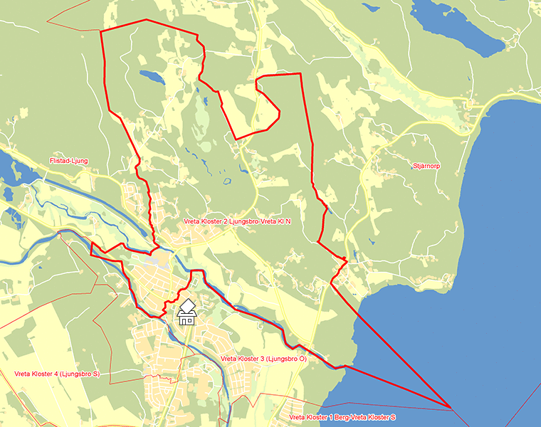 Karta över Vreta Kloster 2 Ljungsbro-Vreta Kl N