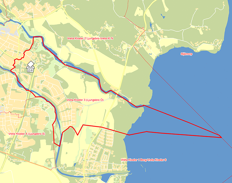 Karta över Vreta Kloster 3 (Ljungsbro Ö)