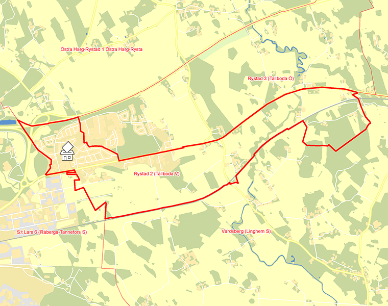 Karta över Rystad 2 (Tallboda V)