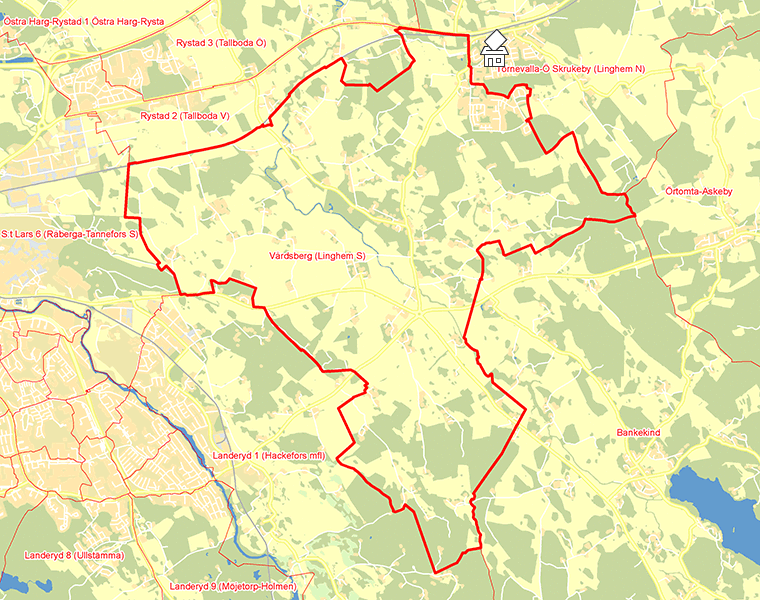 Karta över Vårdsberg (Linghem S)