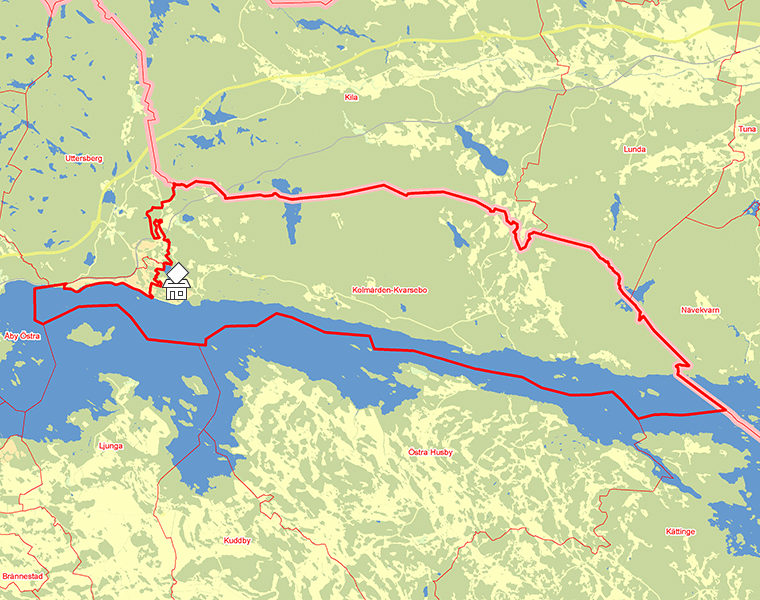 Karta över Kolmården-Kvarsebo