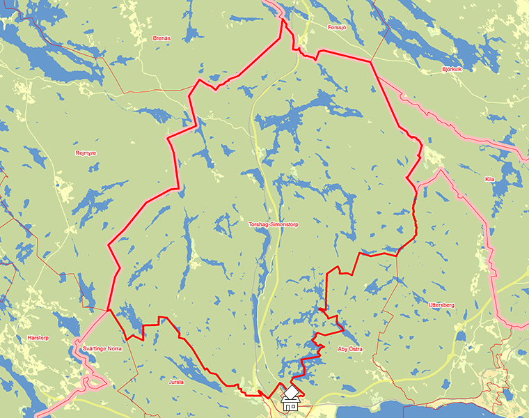 Karta över Torshag-Simonstorp