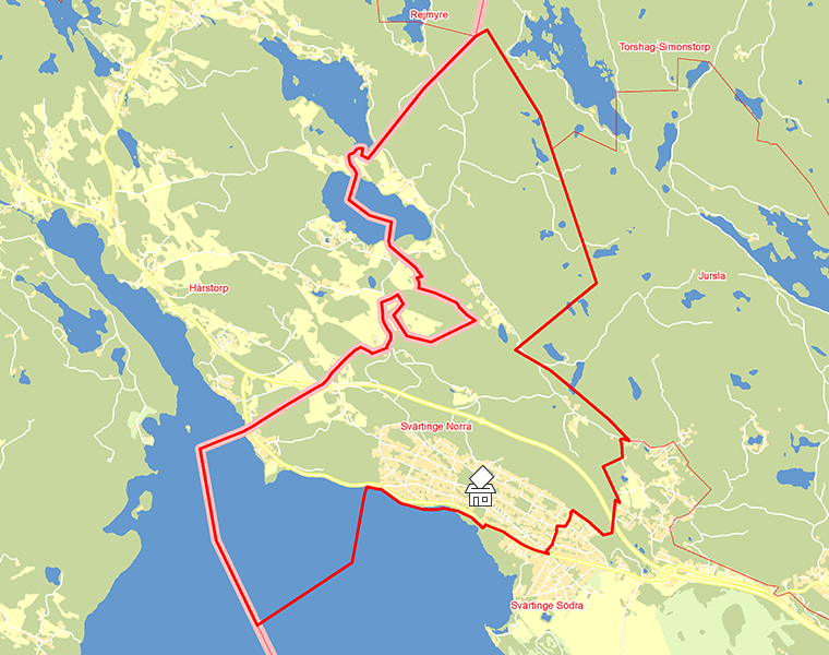 Karta över Svärtinge Norra