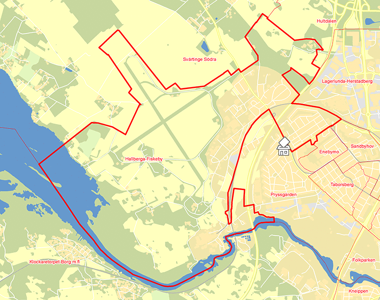Karta över Hallberga-Fiskeby