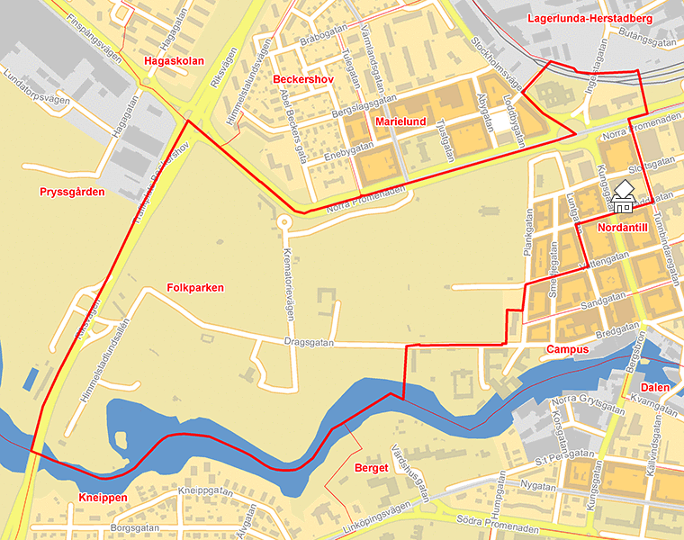 Karta över Folkparken