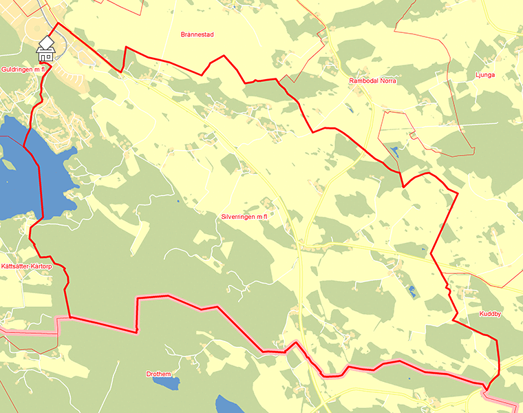 Karta över Silverringen m fl