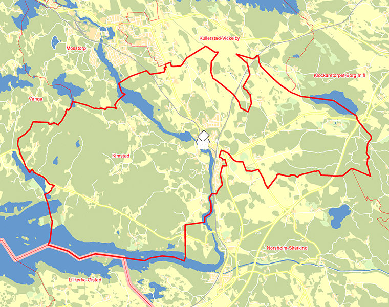 Karta över Kimstad