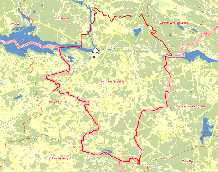 Karta över Norsholm-Skärkind