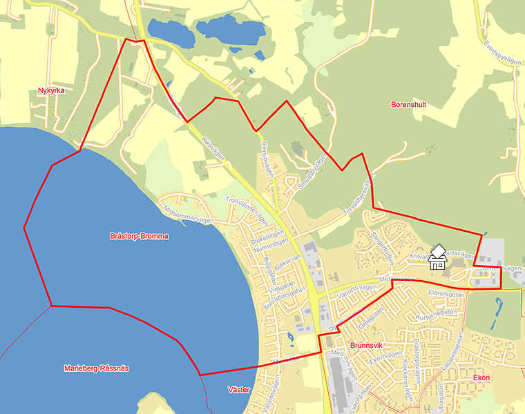 Karta över Bråstorp-Bromma