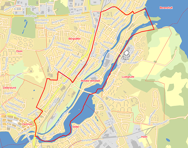 Karta över Motala Verkstad