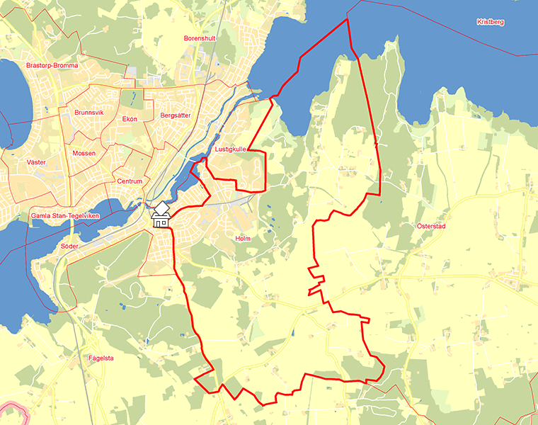 Karta över Holm