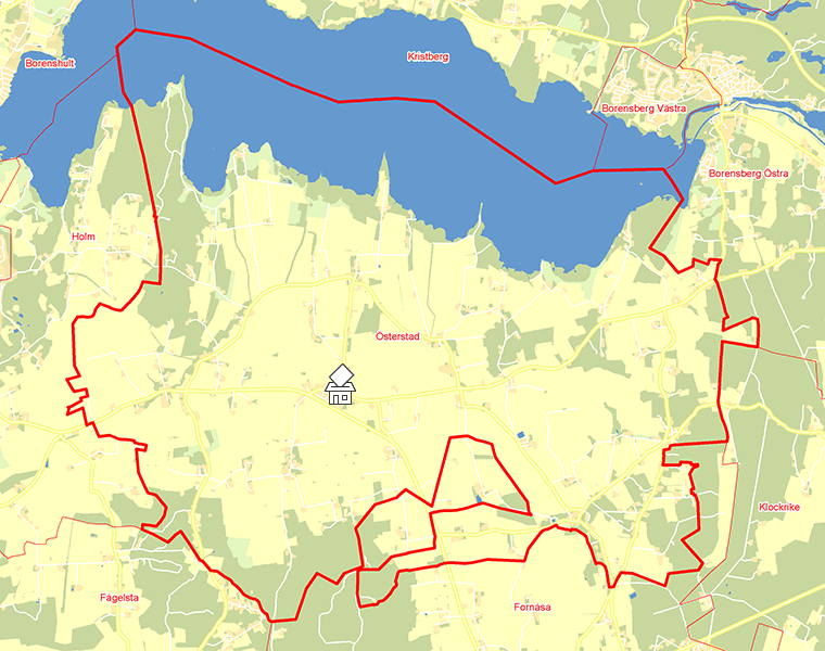 Karta över Österstad