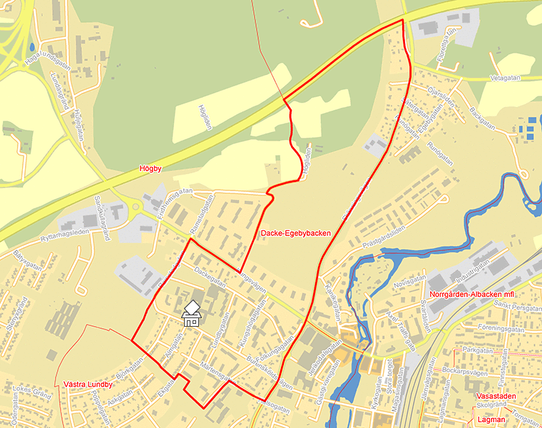 Karta över Dacke-Egebybacken