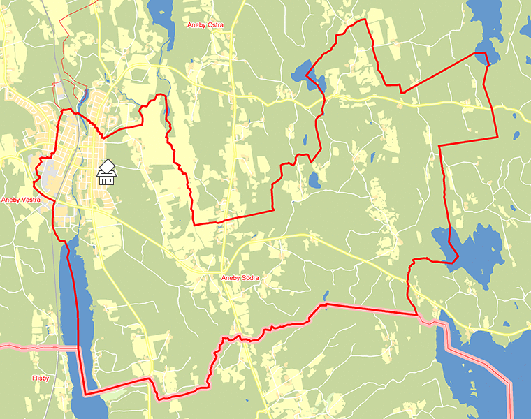 Karta över Aneby Södra