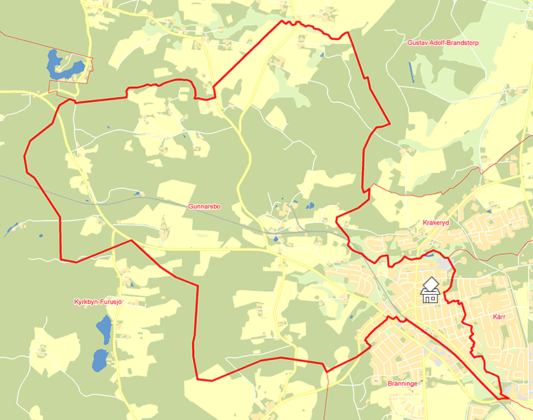 Karta över Gunnarsbo