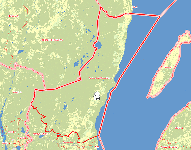 Karta över Gustav Adolf-Brandstorp