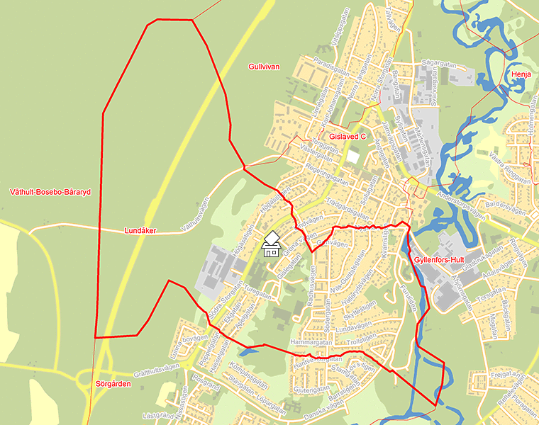 Karta över Lundåker
