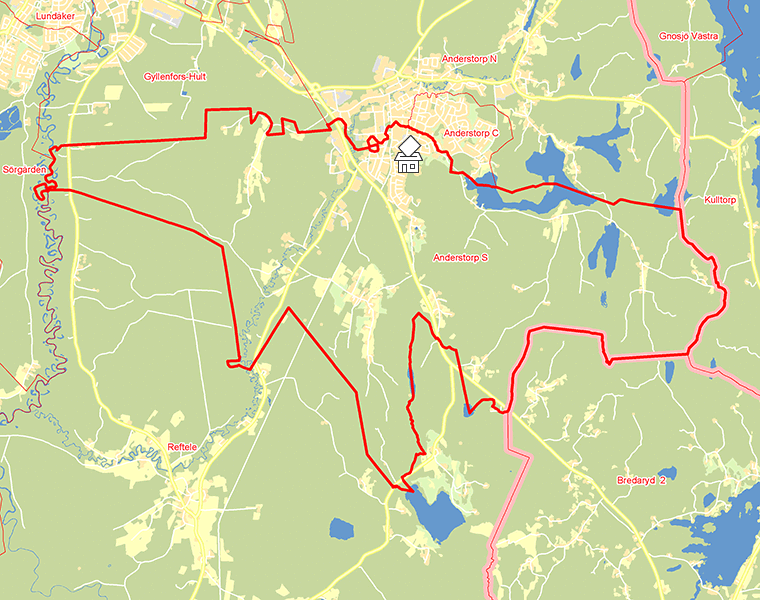 Karta över Anderstorp S