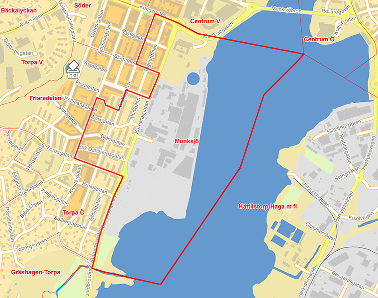 Karta över Munksjö